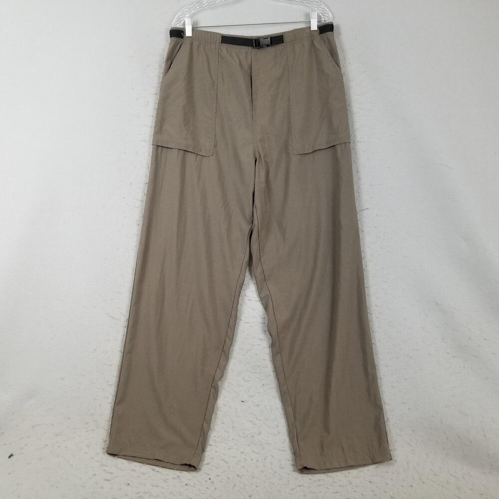 Canyon Creek Pants Mens XL Beige Nylon Hiking Quick‎ Dry Belted Zip Pocket